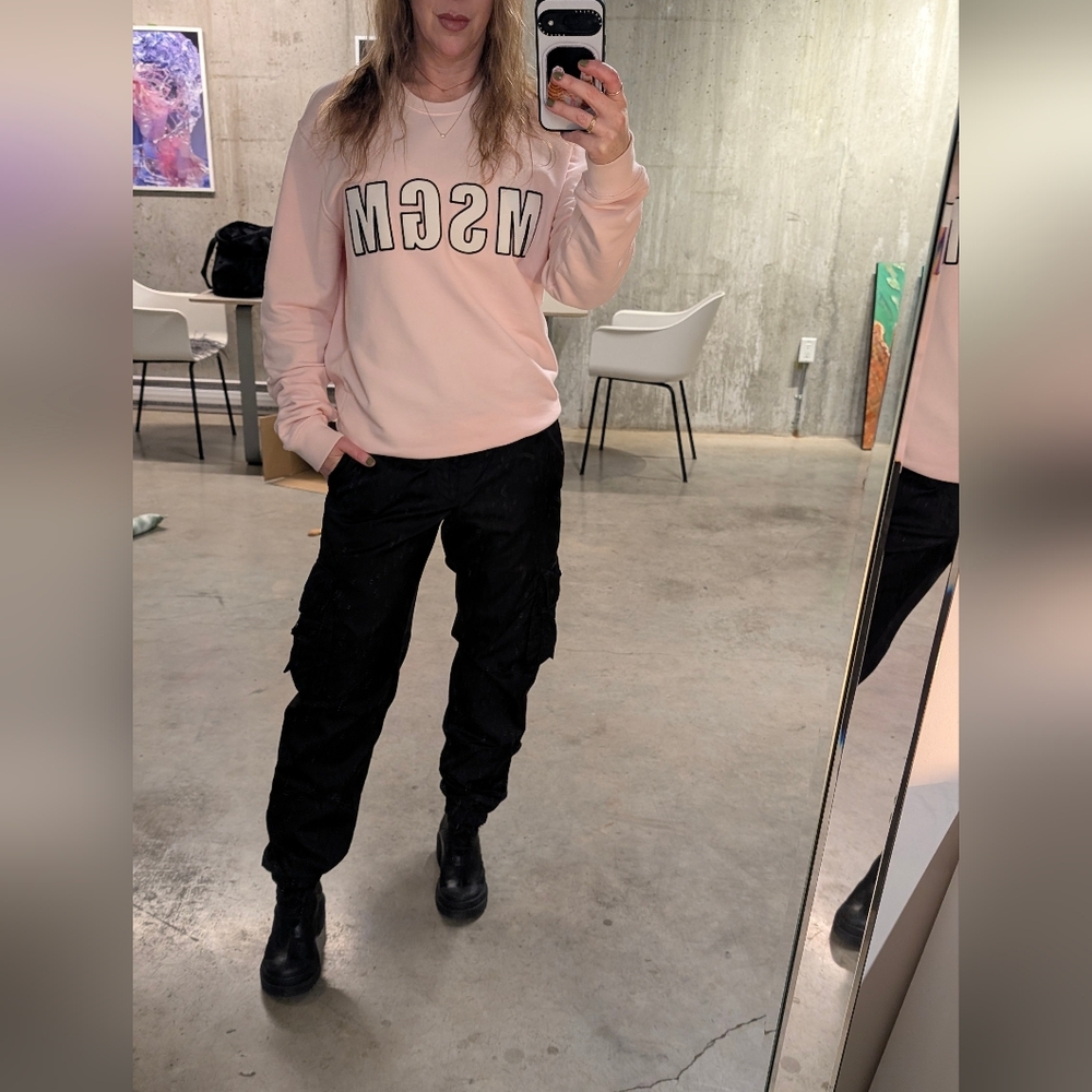 MSGM Crew Neck Sweatshirt Pink